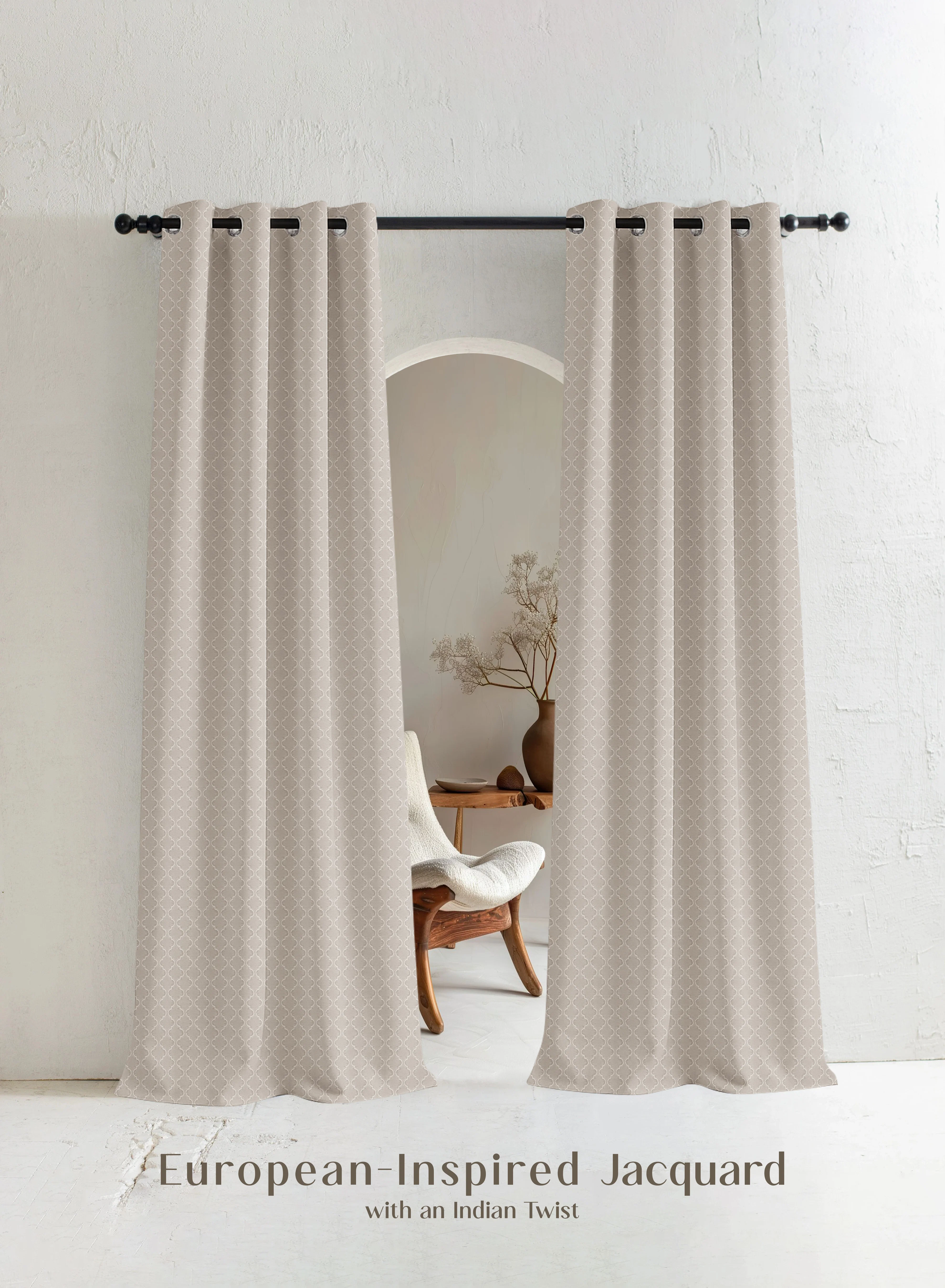 Easy-to-Use Teramo Jacquard Room Darkening Curtains Crest Jacquard Weave Sahara Beige Set of 2 Fully CustomizableThe Guide to Measuring and Choosing Curtains Superior