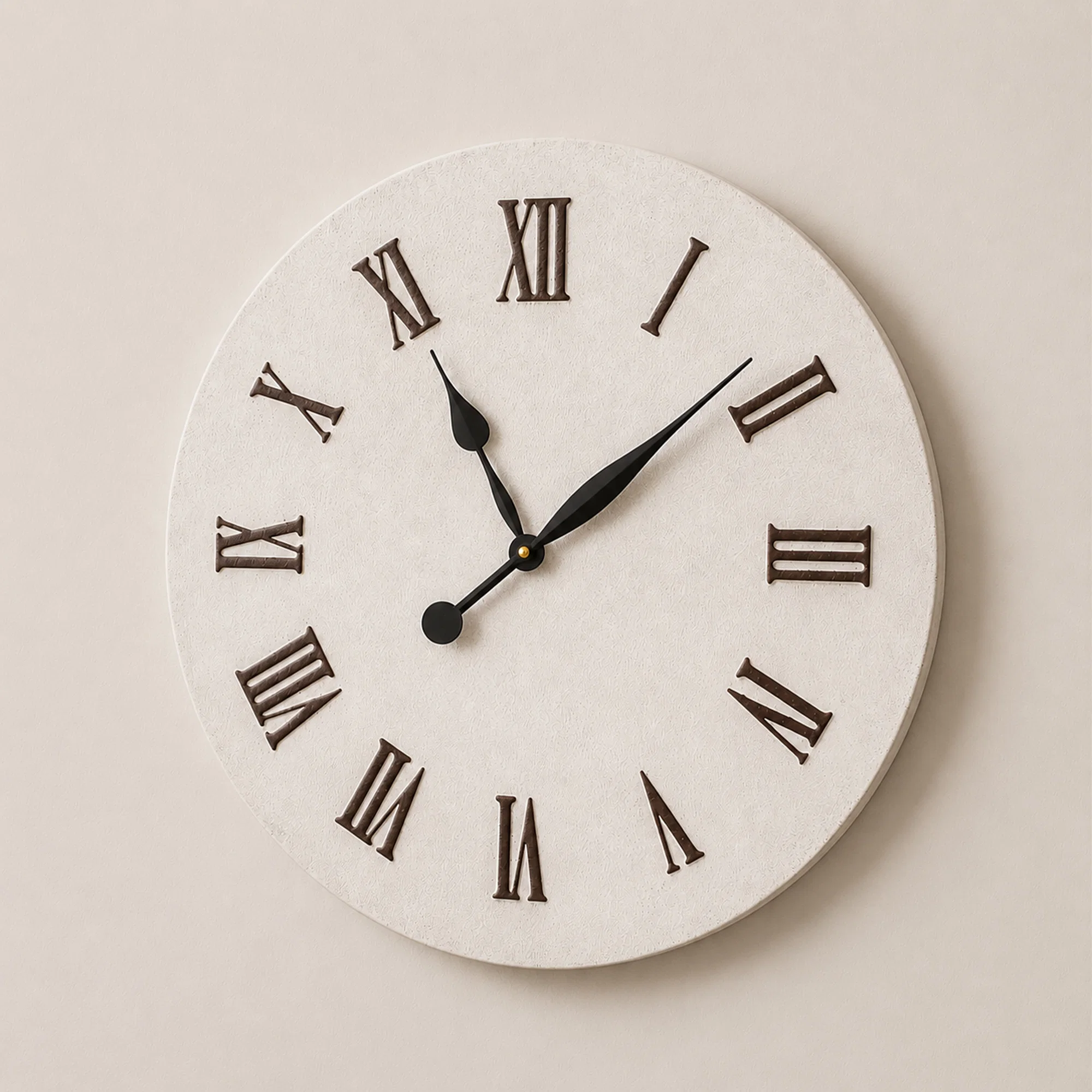 Optimized Large Metal White Black Detailed Wall Clock – 60cm x 60cm Consistent