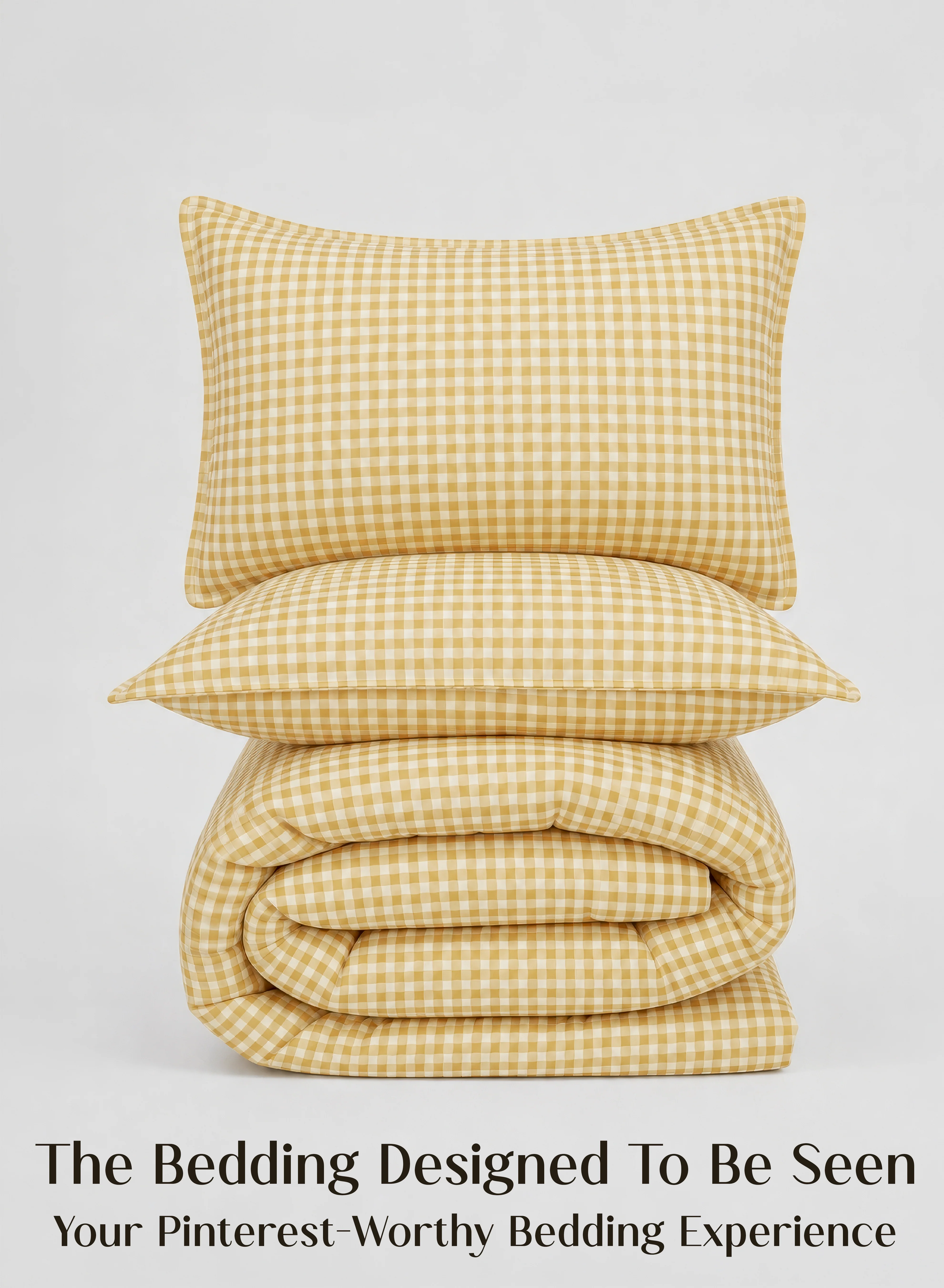Responsible Crayonic™ 8-Piece AC Bedding Set Signature Designer Bedding for AC Rooms Sunlit Gingham Healthy