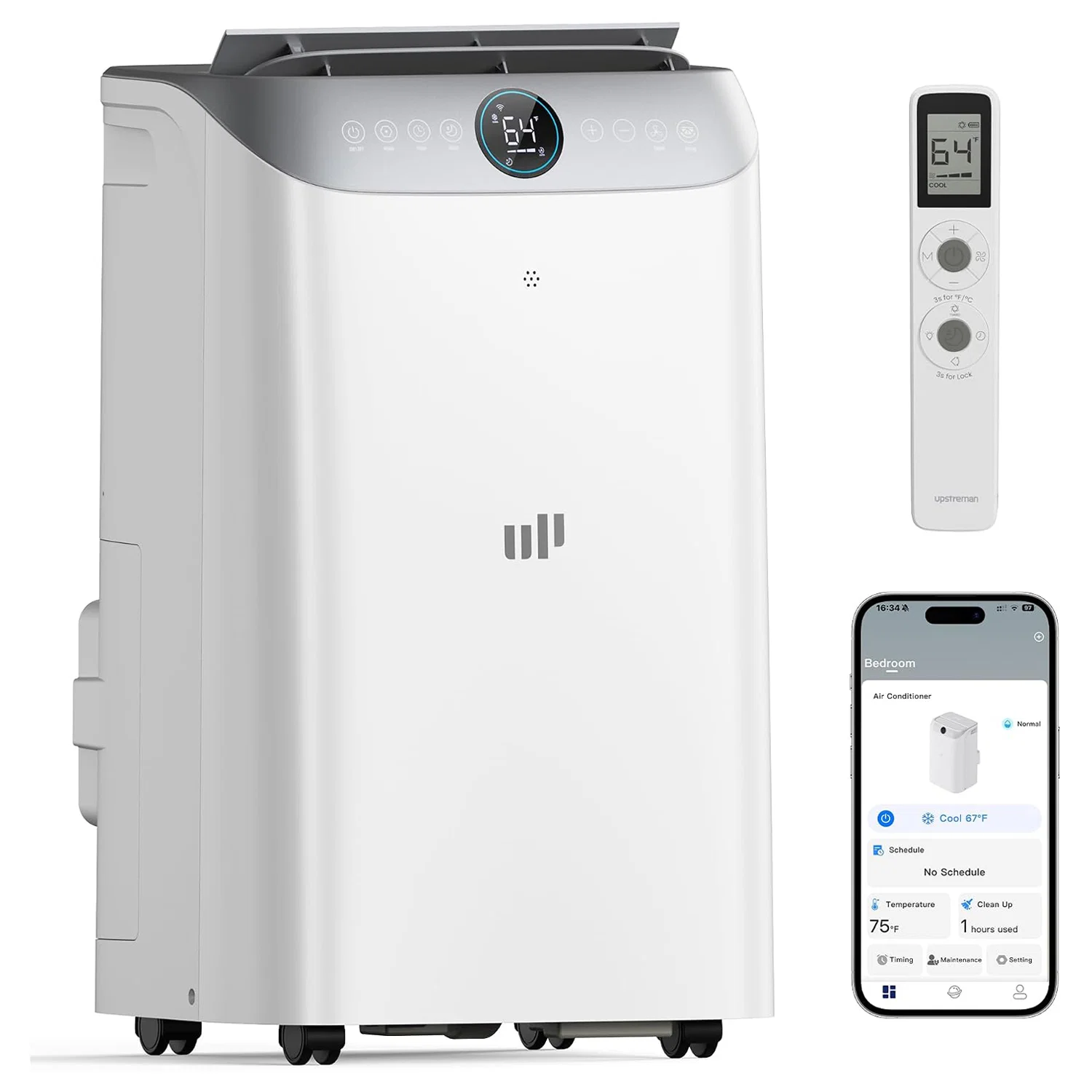 Quality Portable Air Conditioner 16000 BTU 12000 BTU SACC Dual Hose Smart Inverter AC with WiFi Control Quiet Operation PI16Portable Air Conditioner 16000 BTU 12000 BTU SACC Dual Hose Smart Inverter AC with WiFi Control Quiet Operation PI16 Contemporary