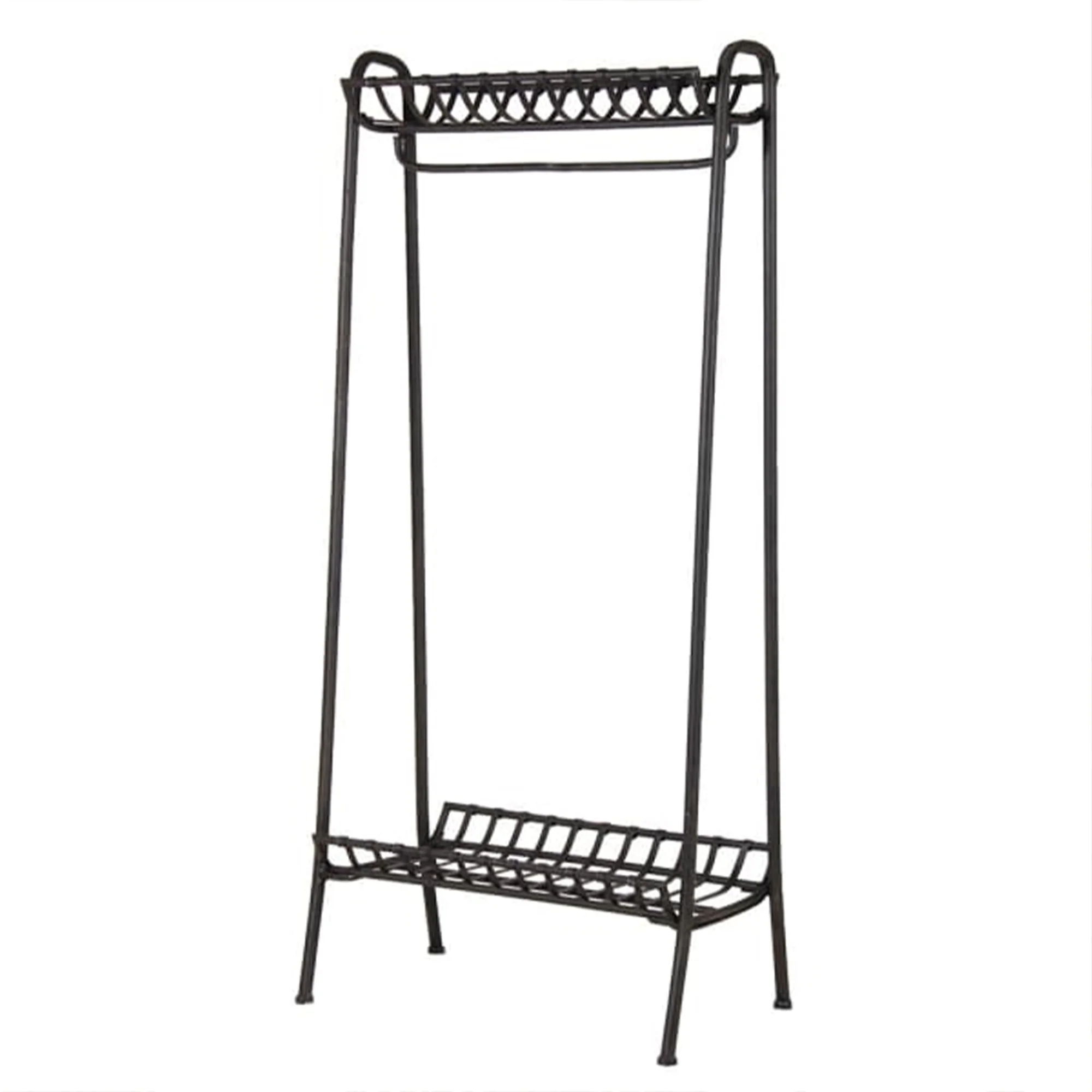 Modern standing Rectangular Black Metal Coat Rail High-Performance