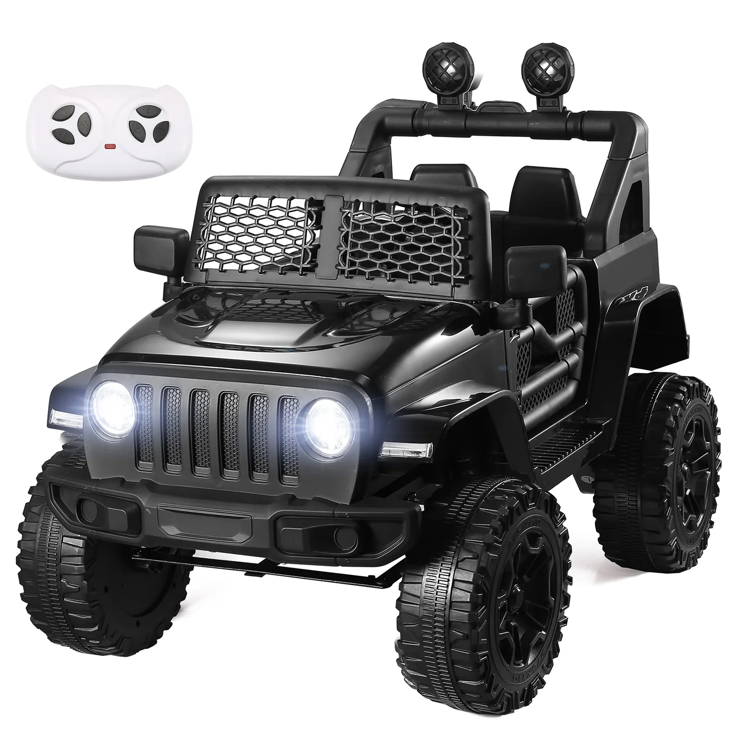 Casual 12V Kids Power Ride on Truck Car with Remote Control Bluetooth Music LED Lights Spring Suspension12V Kids Power Ride on Truck Car with Remote Control Bluetooth Music LED Lights Spring Suspension World-Class