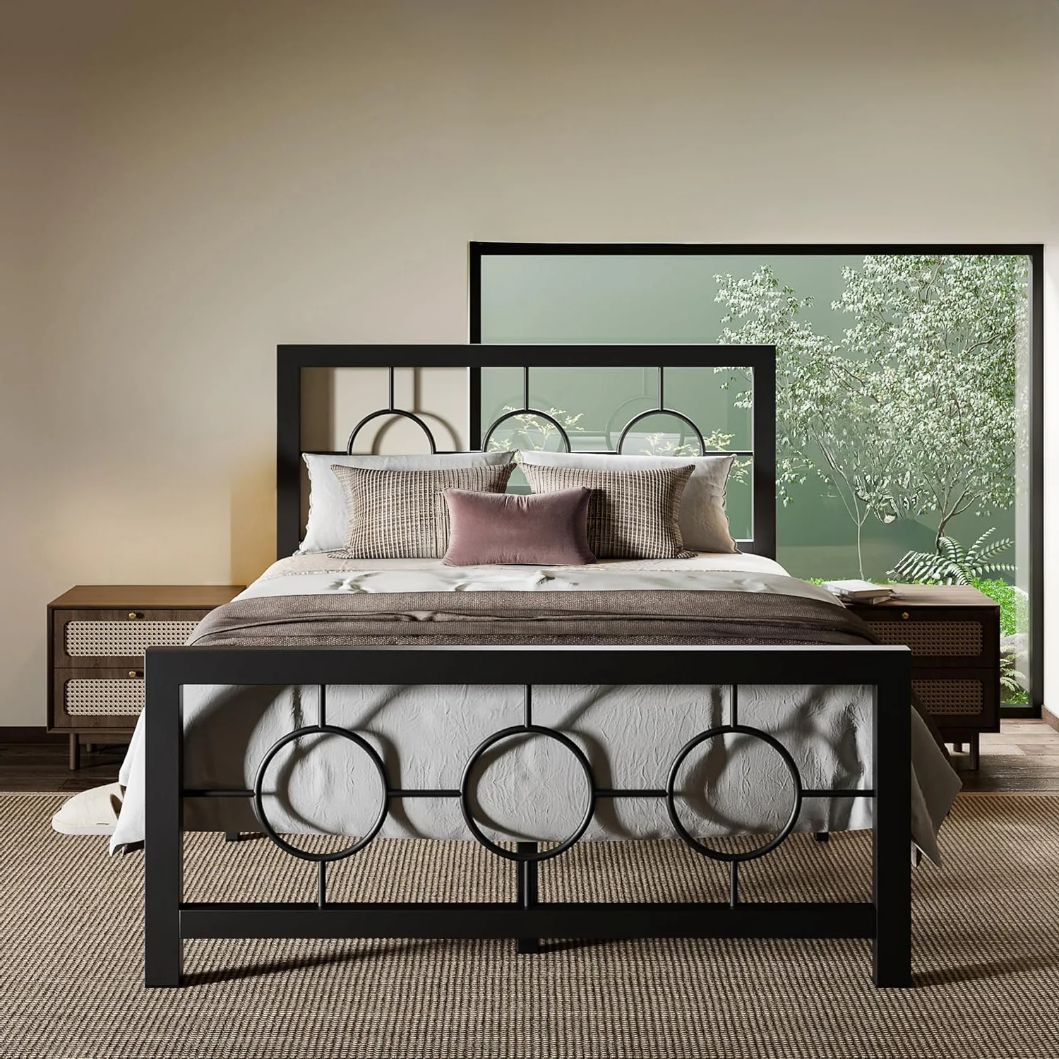 Effective Twin Bed Frame with Metal Modern Vintage Style Headboard No Springs RequiredTwin Bed Frame with Metal Modern Vintage Style Headboard No Springs Required Quality