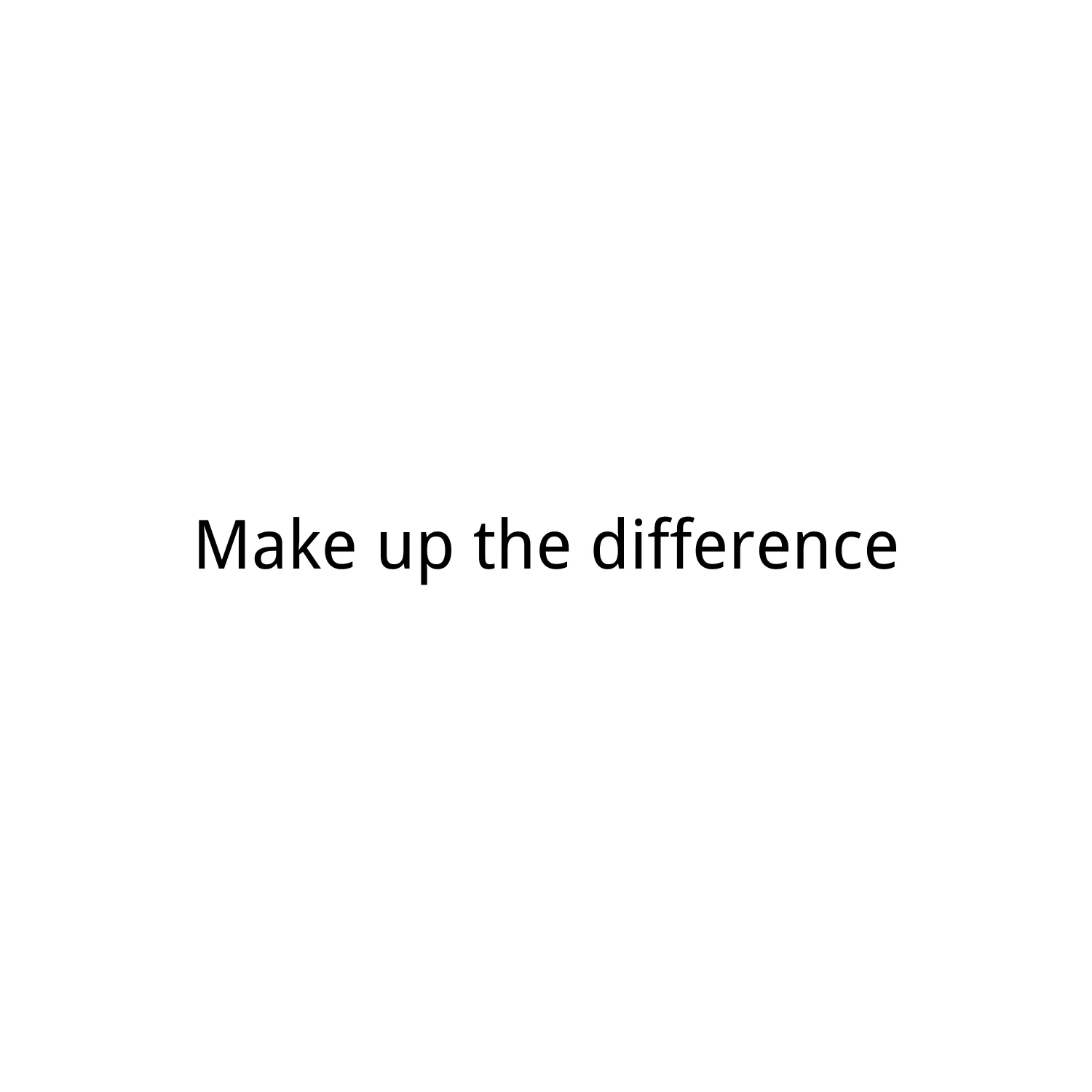 Solid Make up the differenceMake up the difference World-Class