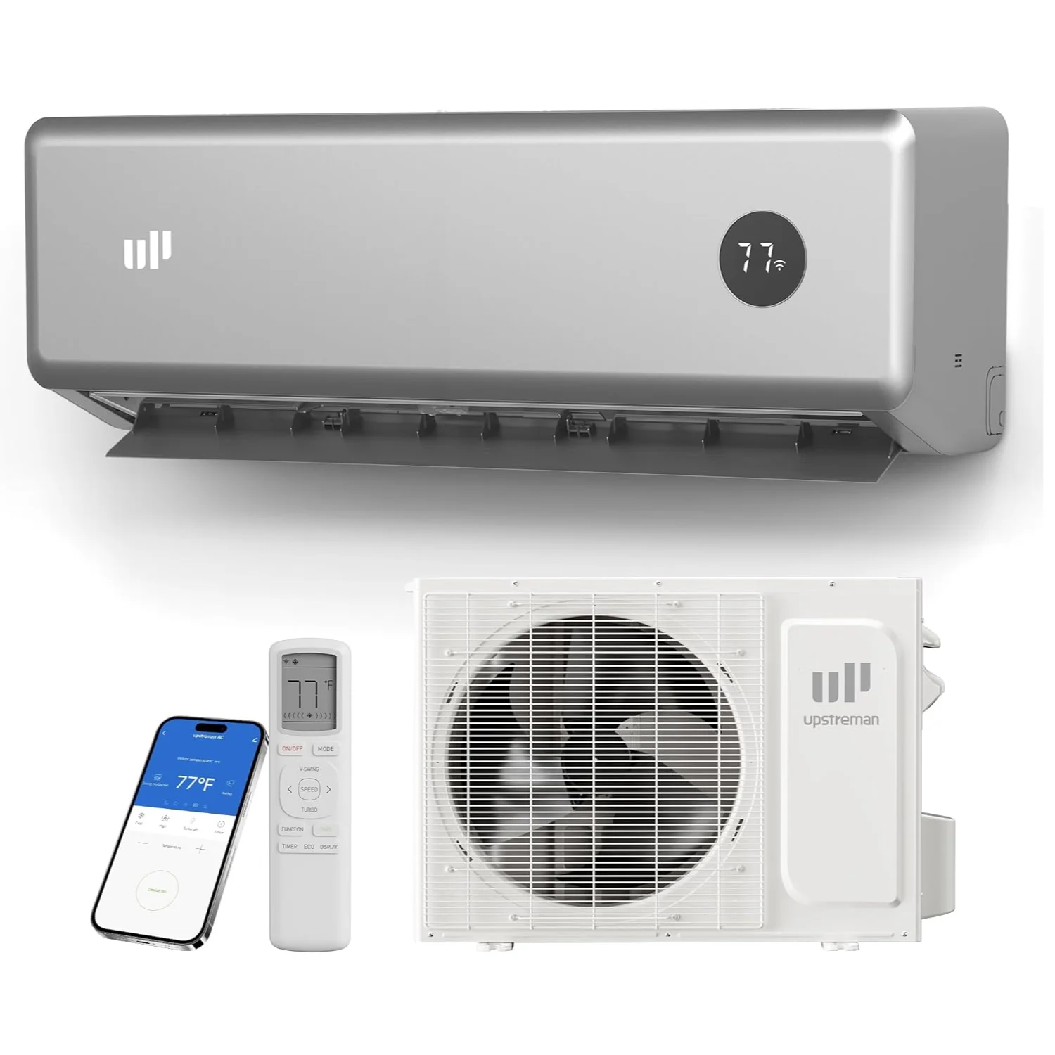 Expertly Made Mini Split AC 12000 BTU with Heat Pump 20 SEER2 Ductless Air Conditioner with WiFi Control for Up to 750 Sq Ft 115V Mini Split AC 12000 BTU with Heat Pump 20 SEER2 Ductless Air Conditioner with WiFi Control for Up to 750 Sq Ft 115V High-Quality