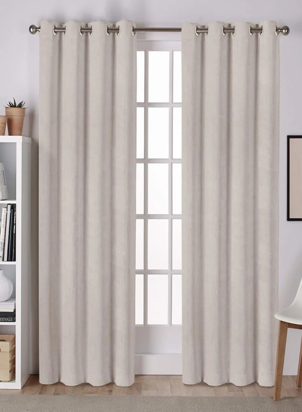 Natural Lyon Cotton Room Darkening Curtains Plain Elegance for Modern Homes Beige Set of 2 Fully CustomizableThe Guide to Measuring and Choosing Curtains Quality