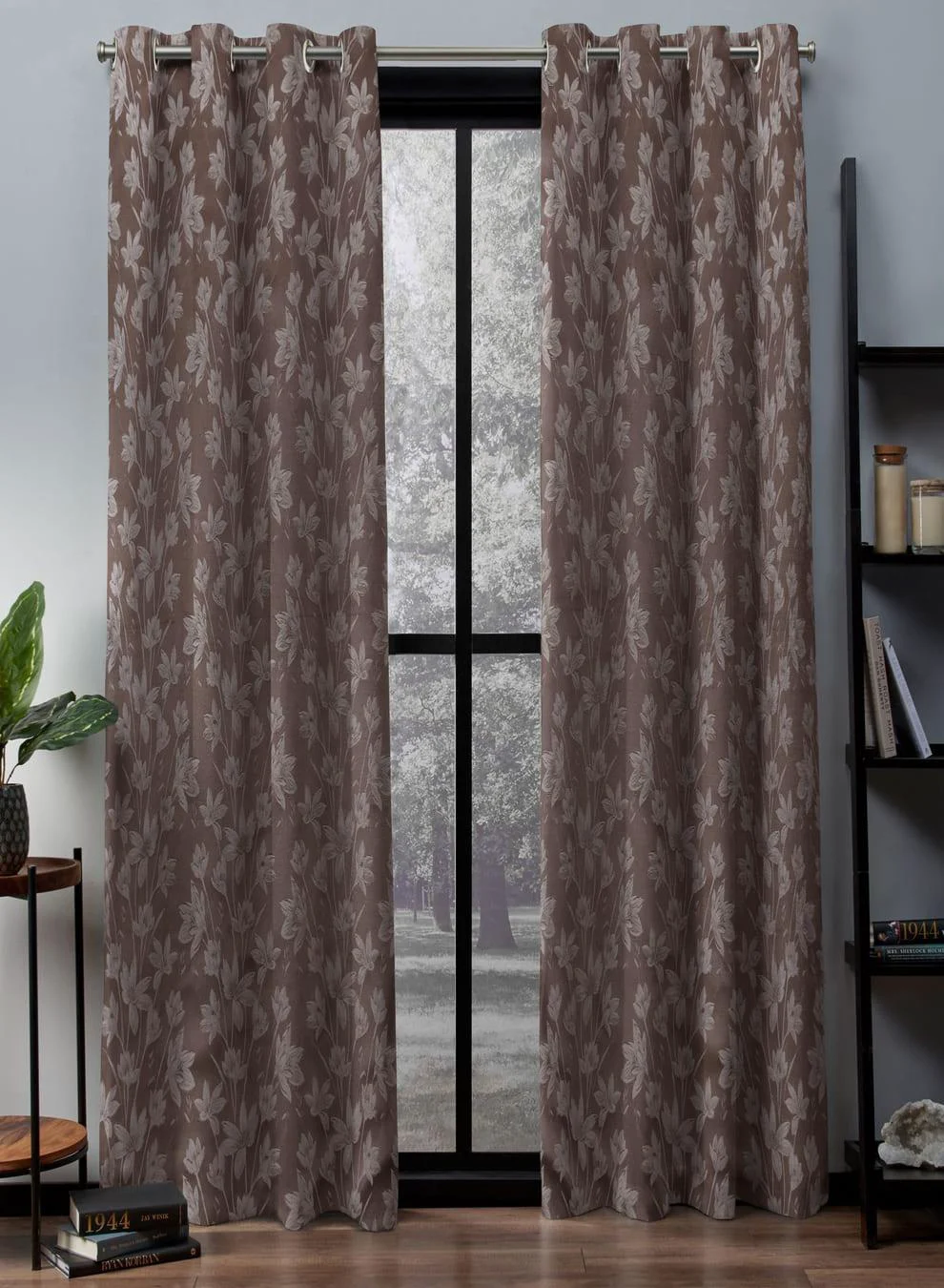 Carefully Designed Flavia Jacquard Room Darkening Curtains Luxe Botanical Weave Brown Set of 2 Fully CustomizableThe Guide to Measuring and Choosing Curtains Official