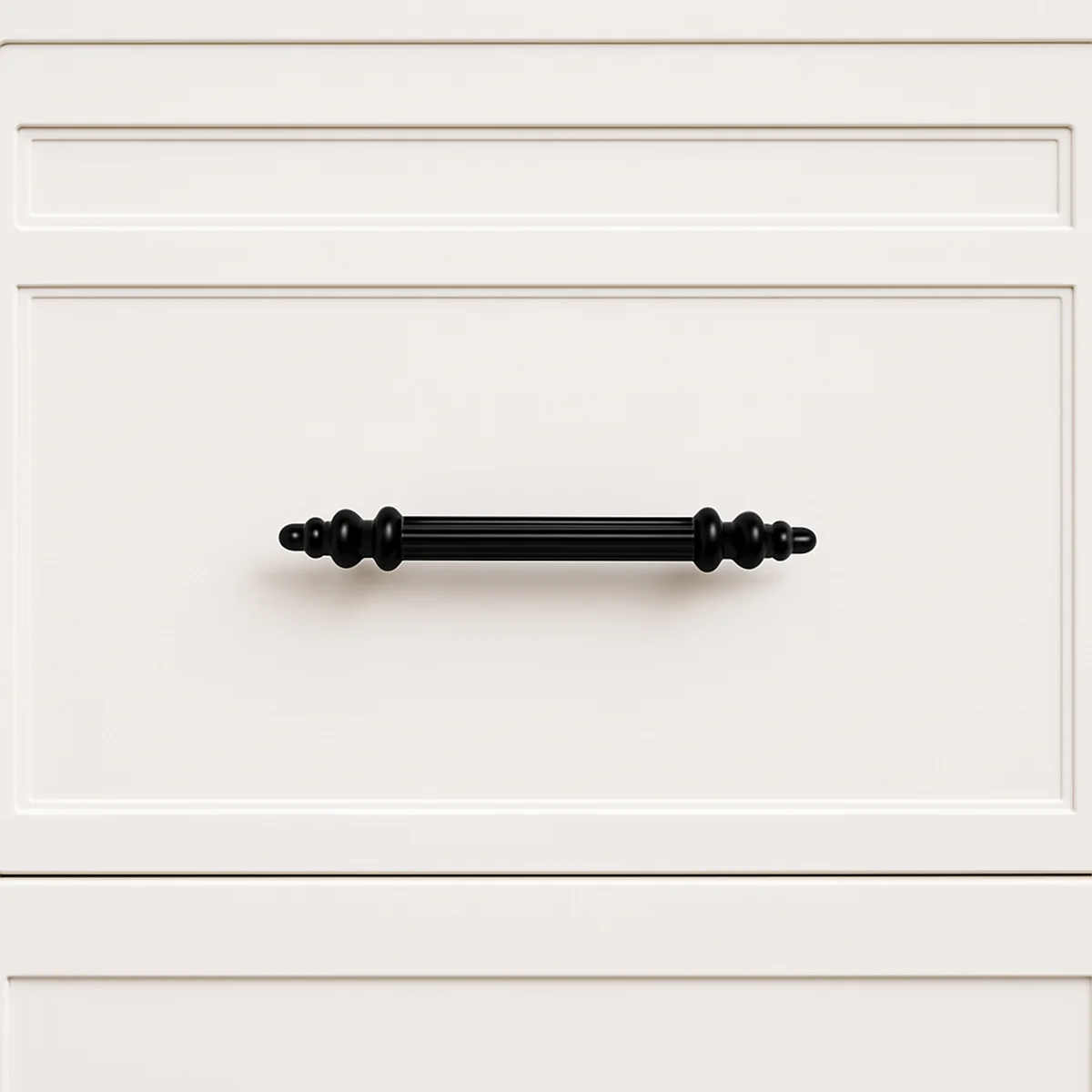 User-Friendly Small Black Ribbed Metal Bar Pull Handle 15cm Minimalist