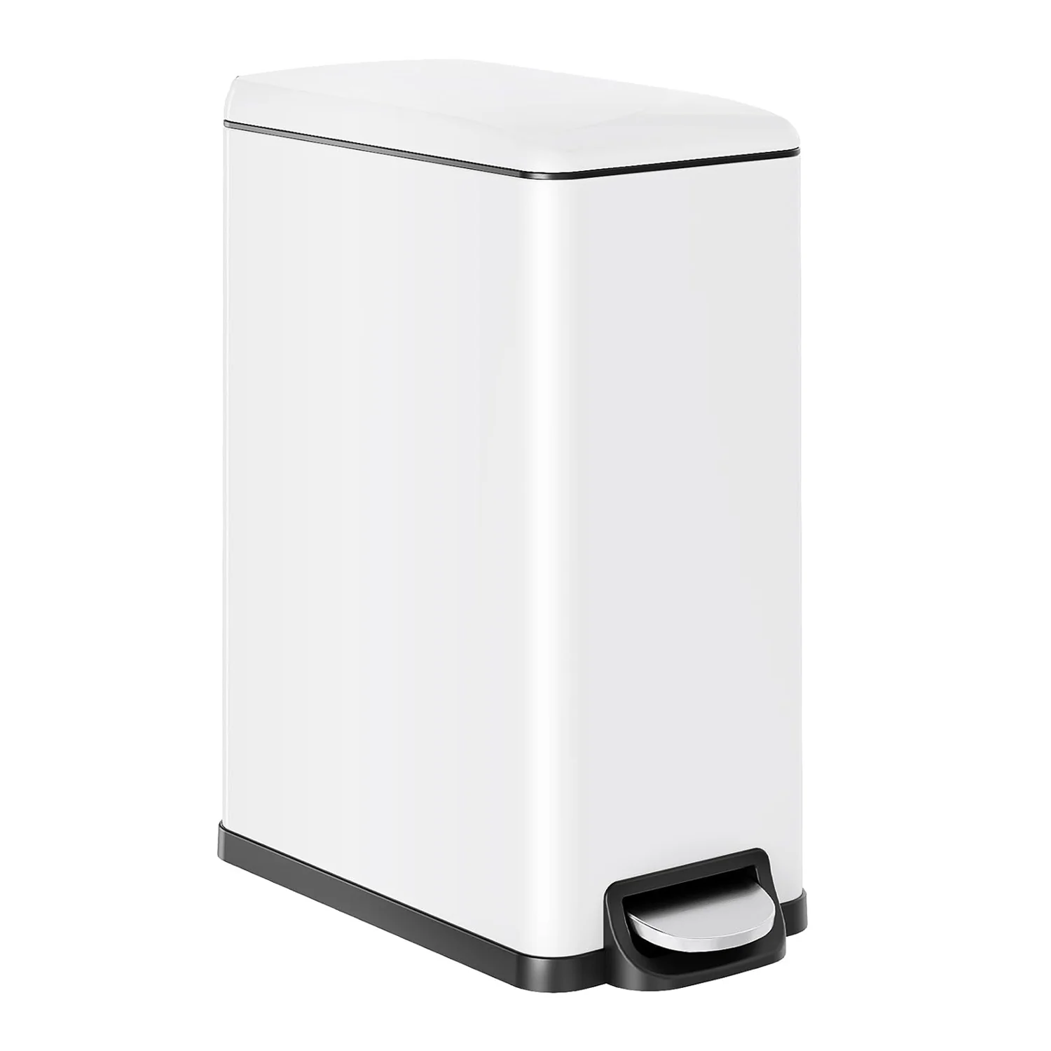 Healthy 13 Gallon 50L Slim Trash Can Stainless Steel Garbage Can with Soft-Close Lid and Removable Inner Bucket13 Gallon 50L Slim Trash Can Stainless Steel Garbage Can with Soft-Close Lid and Removable Inner Bucket Exclusive