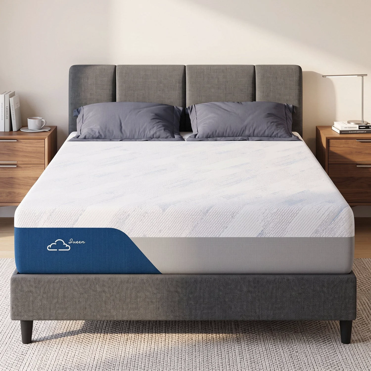 Fine Crafted 10 Inch Memory Foam Mattress with Cooling Ice Silk Cover Copper-Infused Foam Medium Firm Comfort10 Inch Memory Foam Mattress with Cooling Ice Silk Cover Copper-Infused Foam Medium Firm Comfort Relaxed