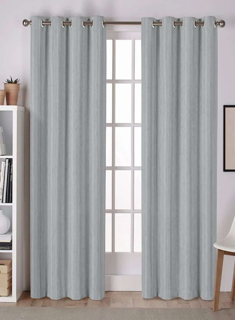 Optimized Lyon Cotton Blackout Curtains Refined Stripe Texture Total Light Block Soft Blue Set of 2 Fully CustomizableThe Guide to Measuring and Choosing Curtains Specialty