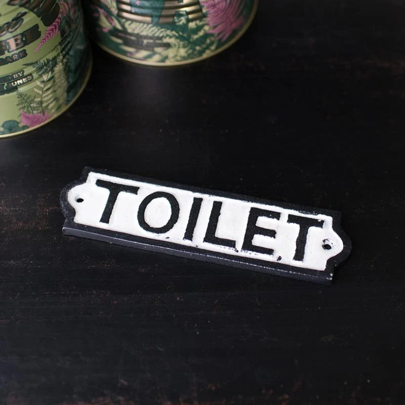 Top-Quality Black White Metal Toilet Plaque High-End