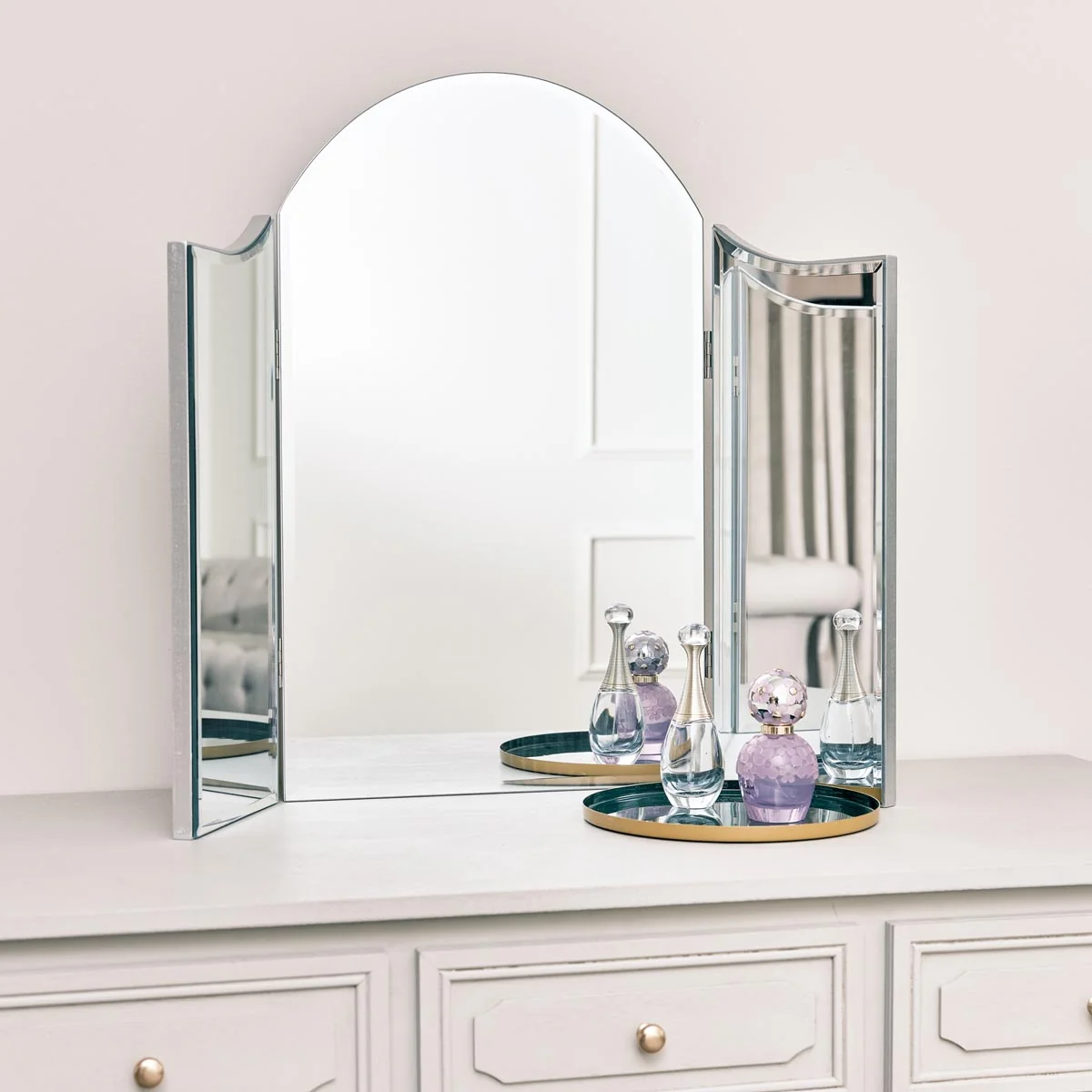 Original Design Vintage Style Dressing Table Triple Mirror Luxury
