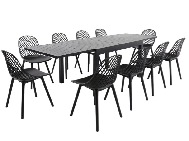 Outstanding Cosmos Extension table 1350 – 2700 x 900 – Black Smooth