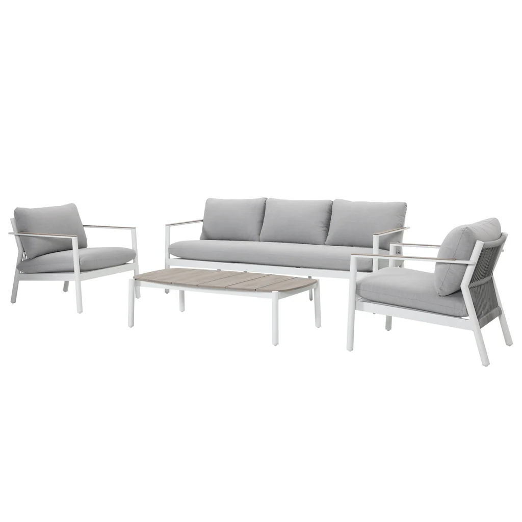 Verified Ives Outdoor Lounge Set Bone White Exclusive