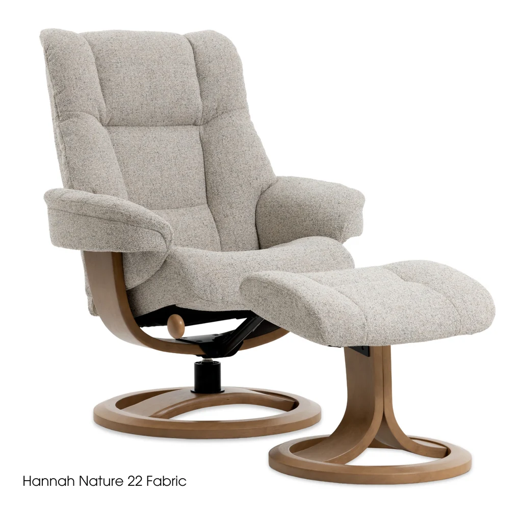 Solid IMG Nordic 60 Chair with Footstool Fabric Smooth