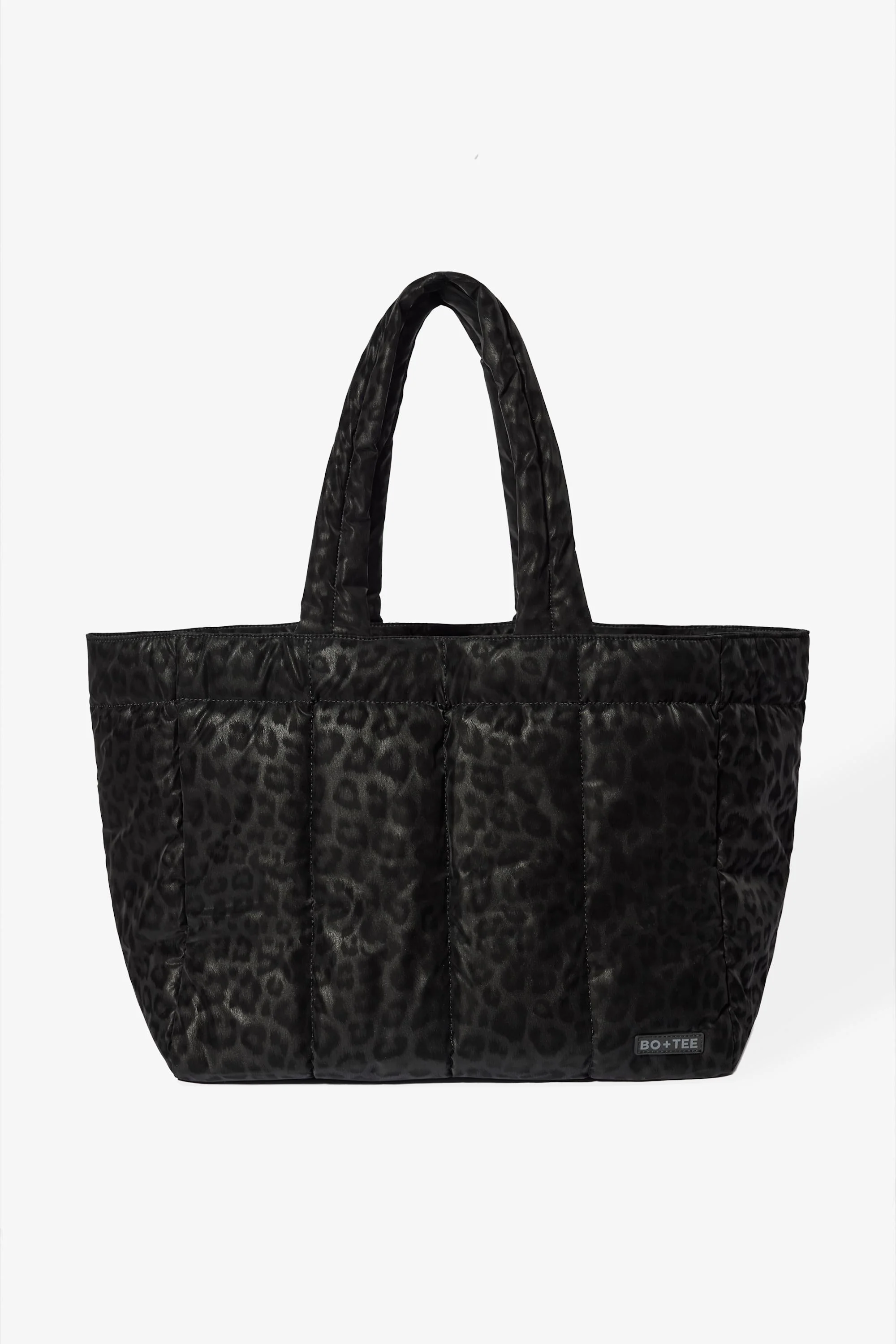 Refined Waterproof Puffer Tote Bag in Black Artisan