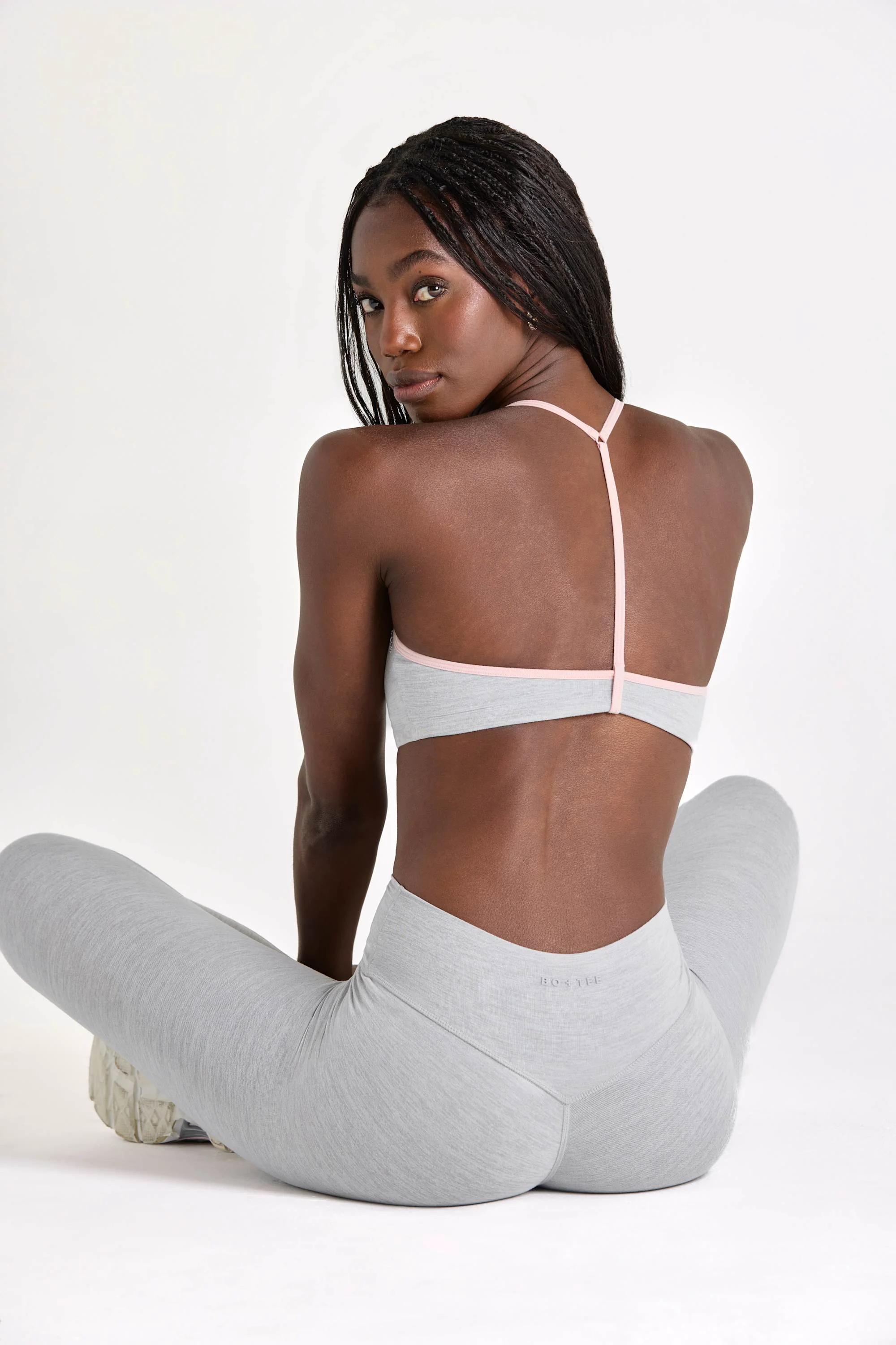 Secure Soft Active Sports Bra in Grey Marl First-Class