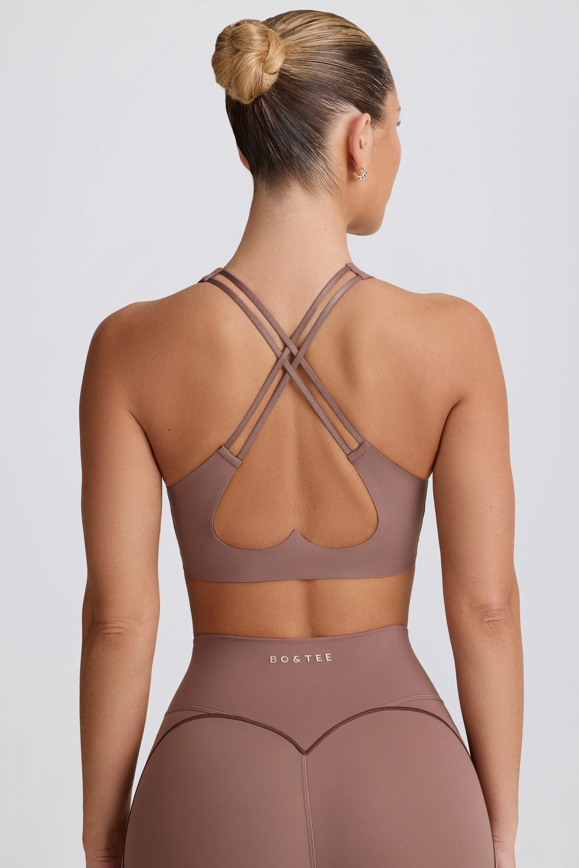 Functional Soft Active Low-Impact Sports Bra in Mocha Flexible
