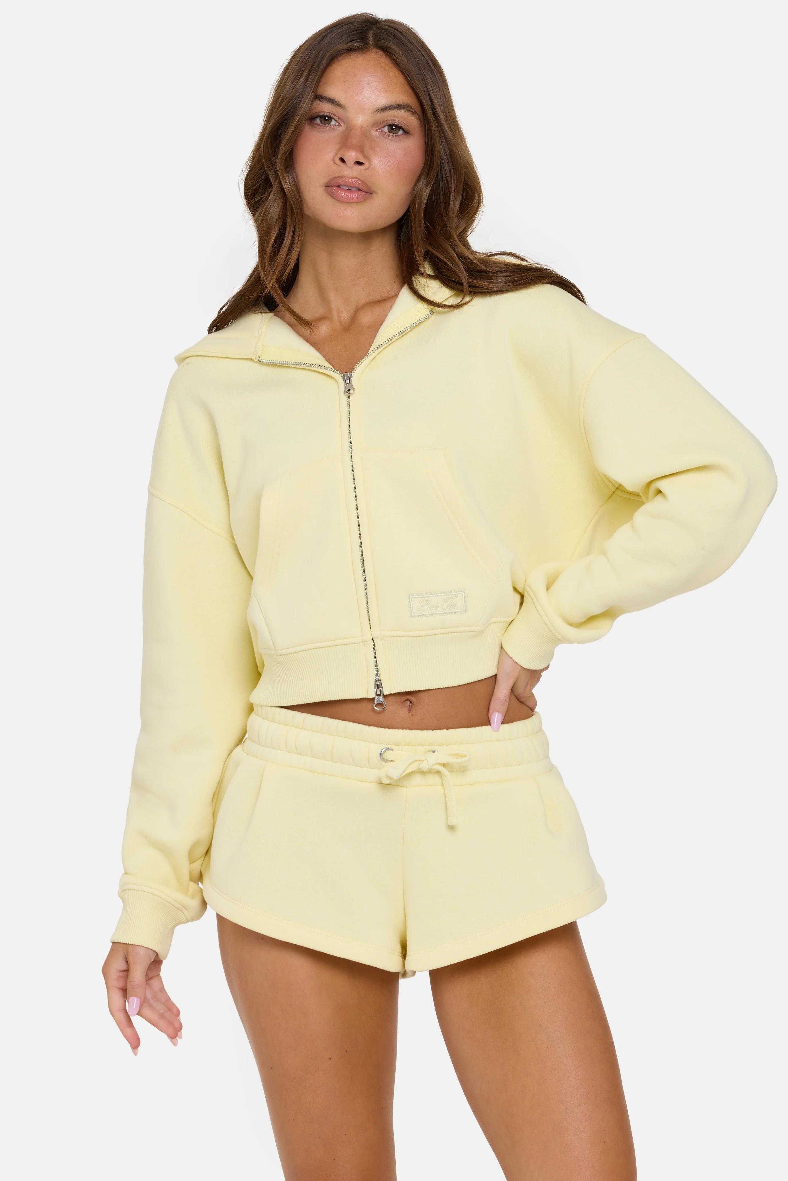 Proven Oversized Zip-Up Hoodie in Buttercream Top-Quality