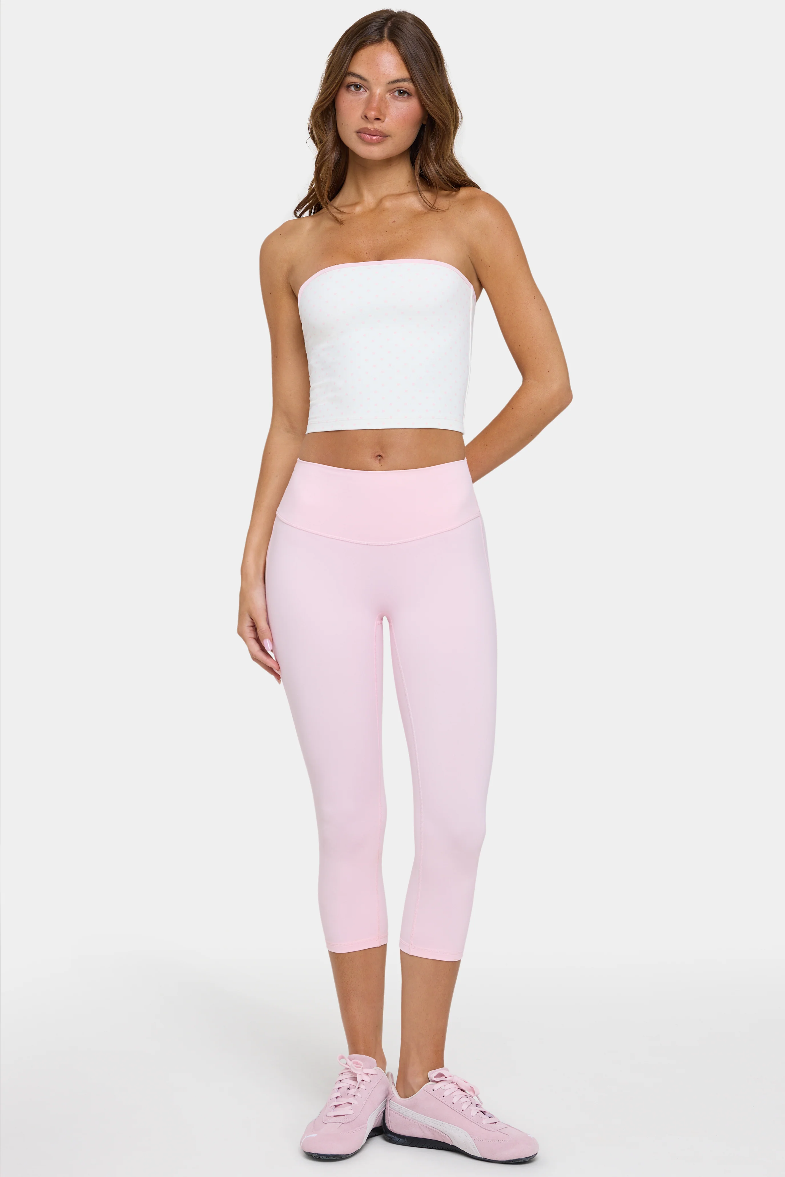 Versatile Soft Active Capri Leggings in Sorbet Durable