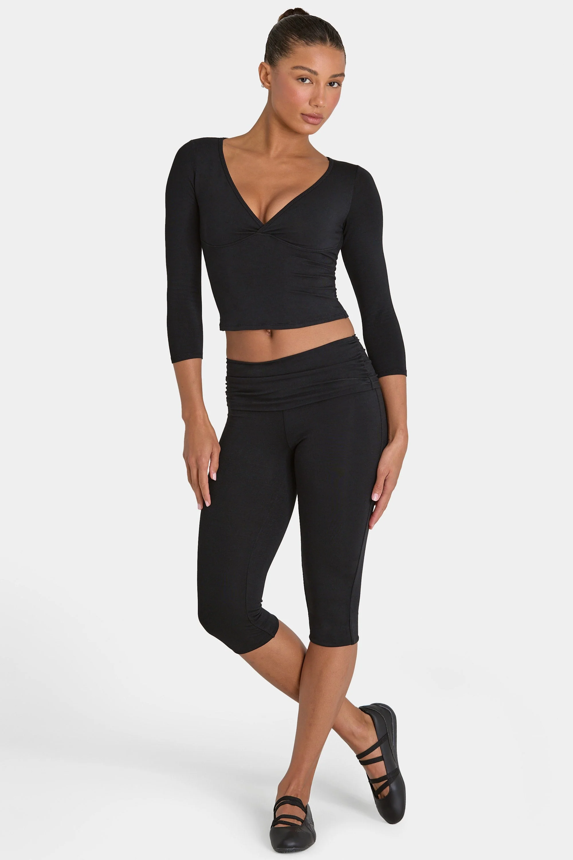 Functional ButterCloud™ Capri Leggings in Black Eco-Friendly