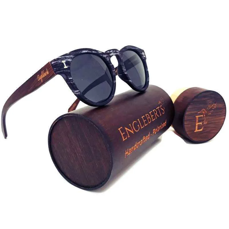 High-Performance Engleberts Zebrawood Polarized Sunglasses Trendy