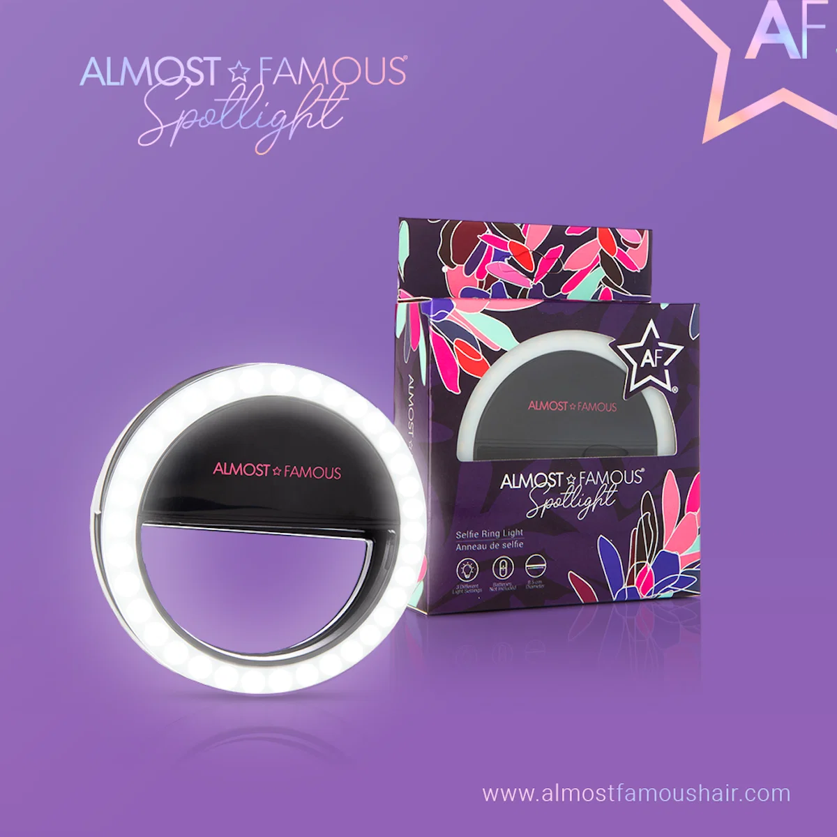 Convenient Portable Ring Light Black Expertly Made