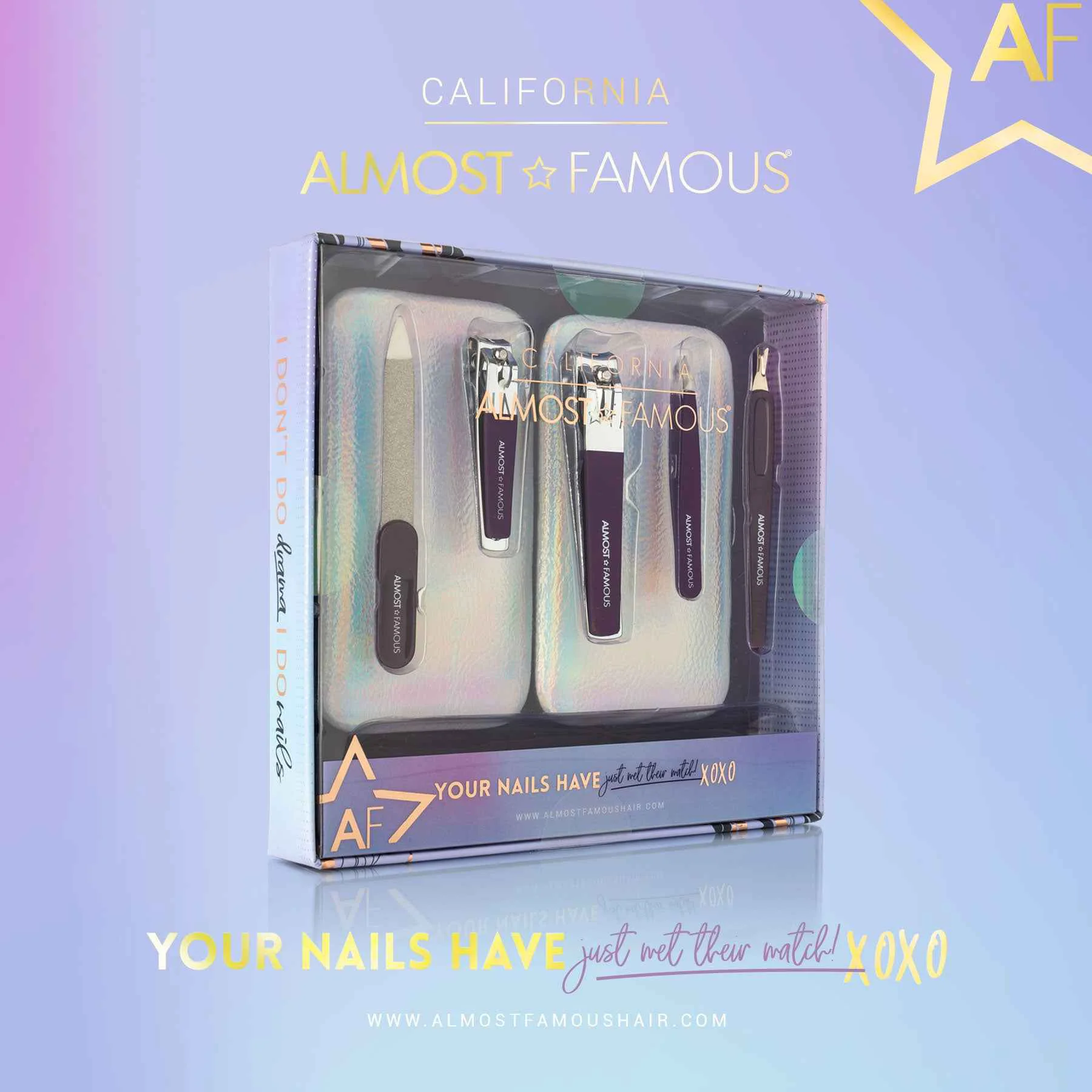 Authentic Silver Shine Manicure Set – Premium Silver Manicure Set for Nails Flexible