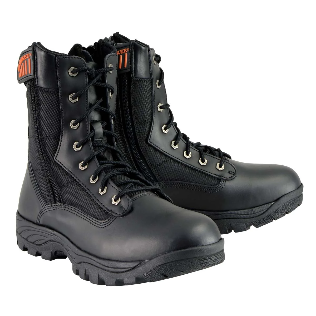 Artisan Milwaukee Leather MBM9110 Men’s 9-Inch Black Leather Lace-Up Swat Style-Tactical Motorcycle Riding Boots Minimalist