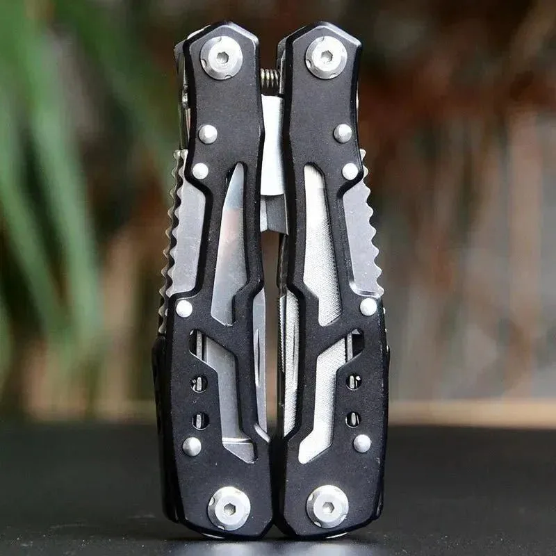Fashionable 14-in-1 EDC Folding Multifunction Pliers – Stainless Steel Portable Survival Tool for Camping Outdoor Fine Crafted