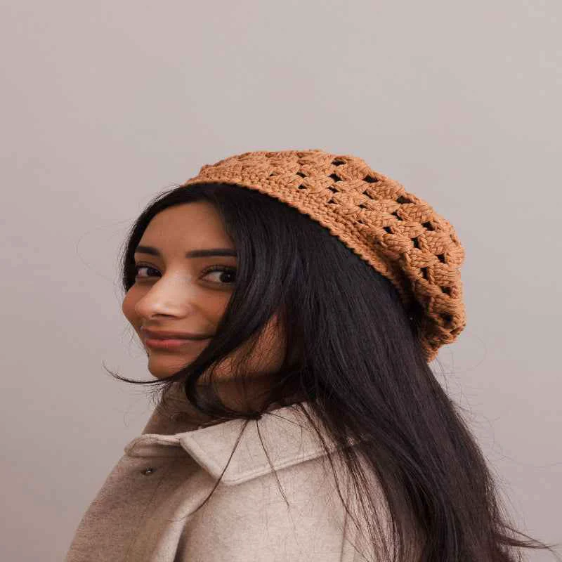 Elegant Handmade Knit Beret Effective