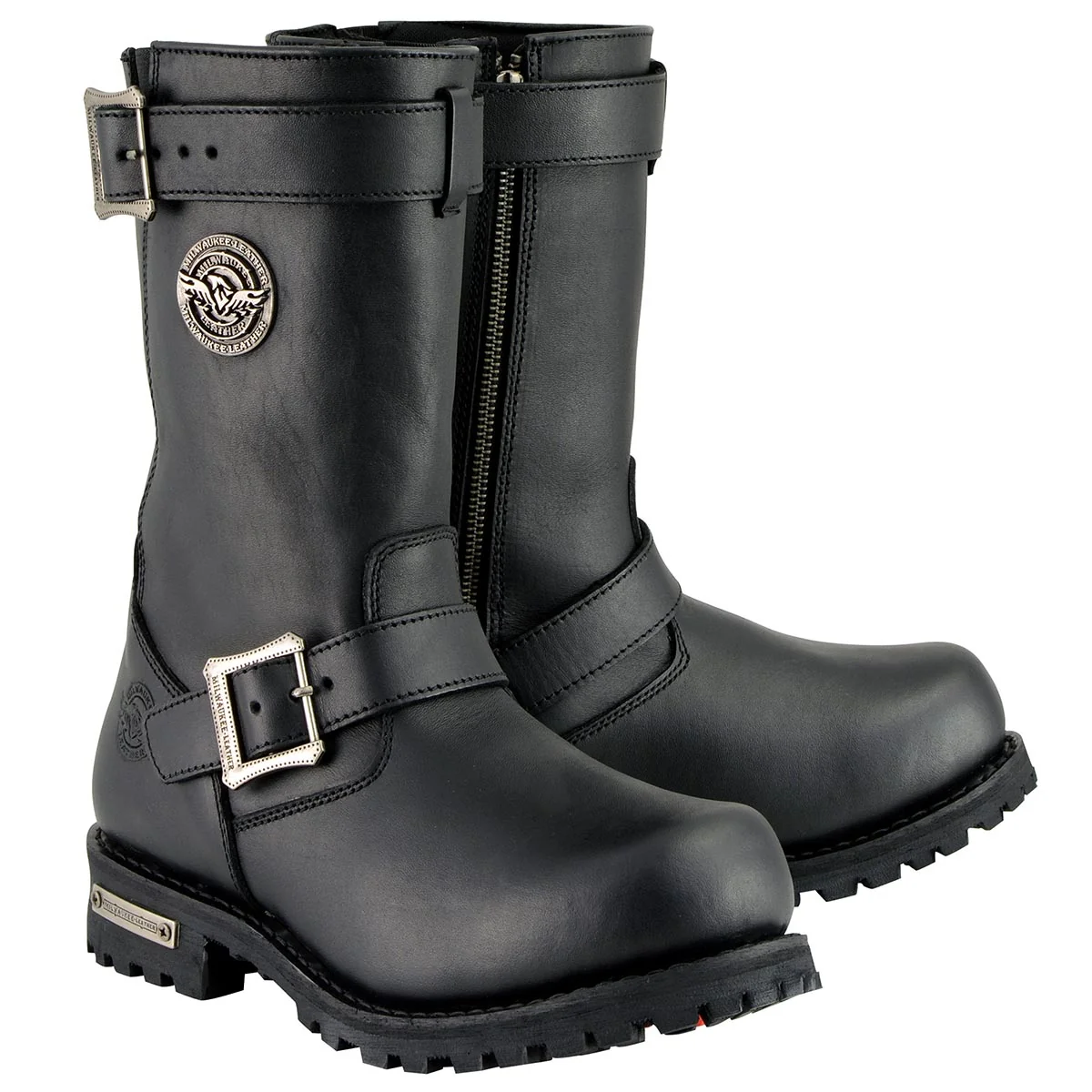 Prestigious Milwaukee Leather Men’s Black Leather Wide-Width 11-Inch Classic Engineer Motorcycle Boots MBM9020W Easy-to-Use