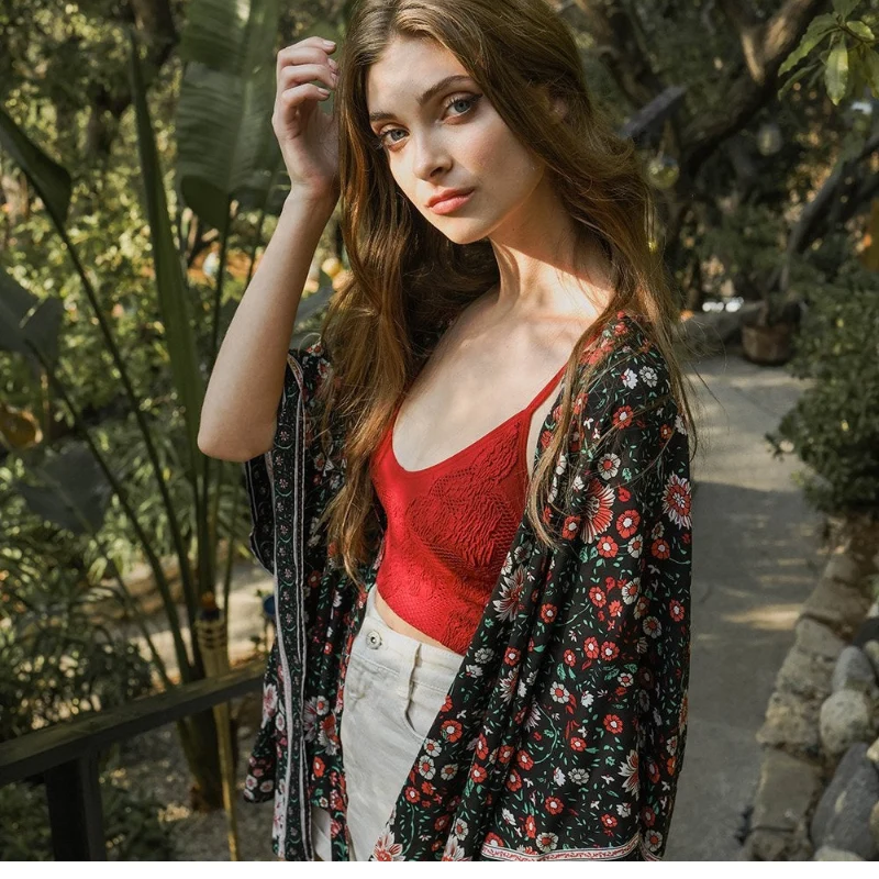 Versatile Boho Floral Tie Kimono Original Design