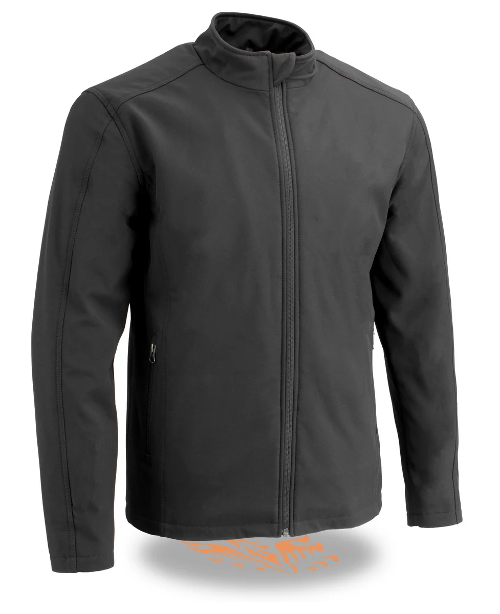 Fine Milwaukee Leather MPM1763 Men’s Grey Waterproof Lightweight Soft Shell Jacket Durable