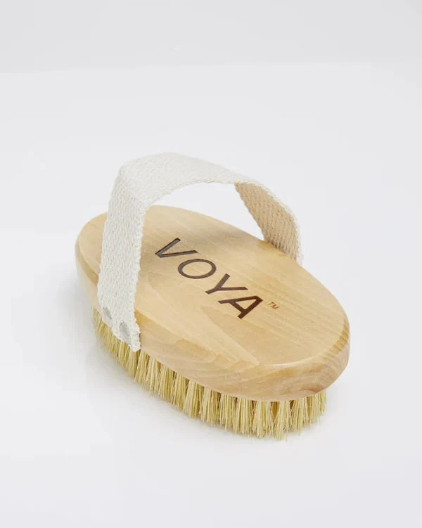 Innovative VOYA Exfoliating Body Brush With Cotton Pouch Casual