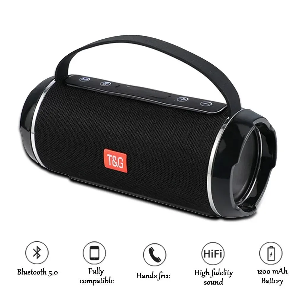 Original Design T G TG116C Portable Bluetooth Speaker – 10W Waterproof Outdoor Boombox with Bass ANC Genuine