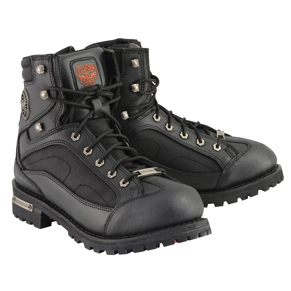 Elegant Milwaukee Leather MBM9080 Men’s Black Leather 6-Inch Lace to Toe Motorcycle Rider Boots w Gear Shift Protection Refined