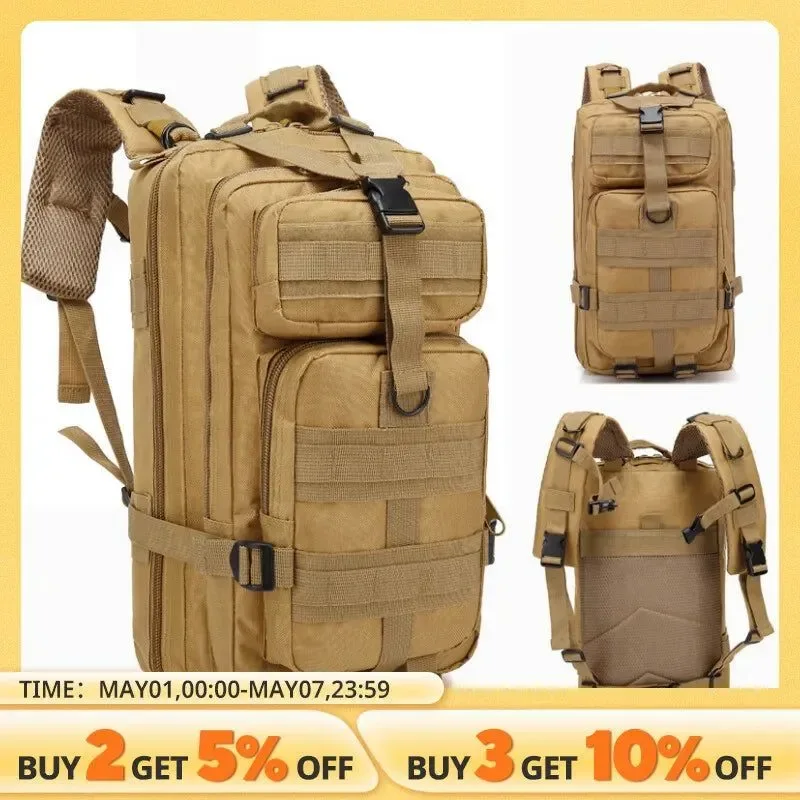 Superior 30L Military Tactical Backpack – Camouflage Nylon 3P Pack for Climbing Hunting Fishing Hiking Healthy