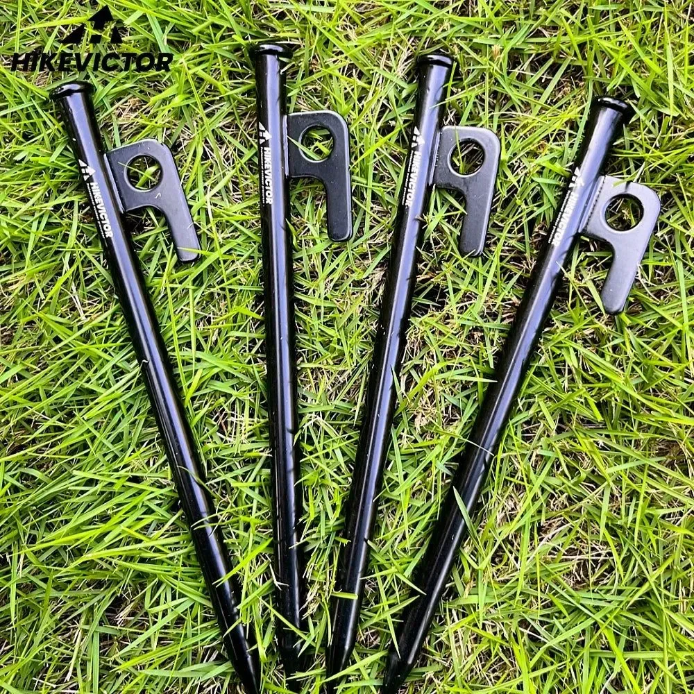 Classic Heavy-Duty Steel Tent Pegs – Essential Camping Ground Anchors for All Terrain Clean