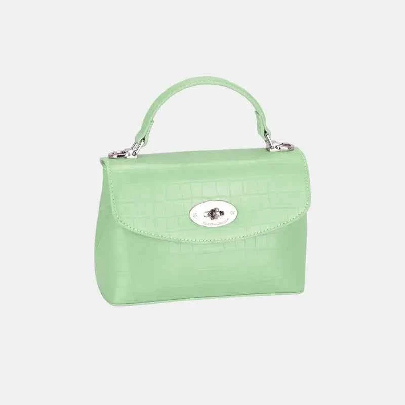 Crafted Textured PU Handbag Detailed
