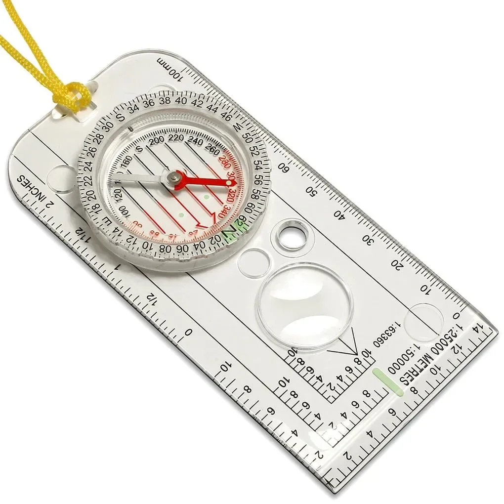 Fast Professional Mini Compass with Map Scale Ruler – Multifunctional Outdoor Hiking and Camping Tool Outstanding