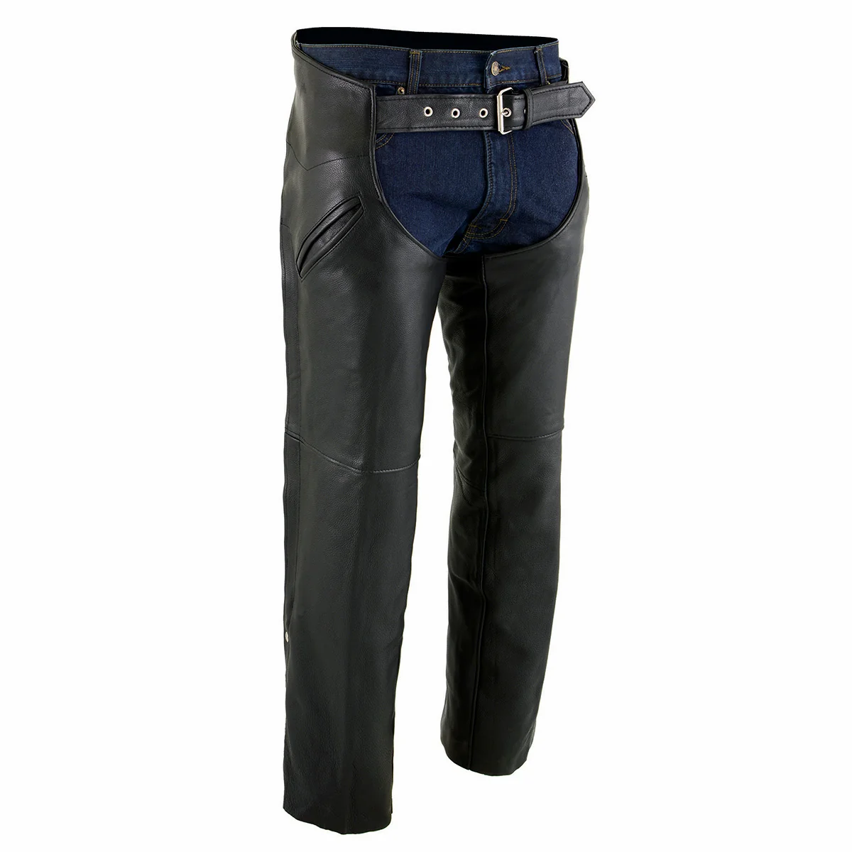 Specialty Milwaukee Leather Chaps for Men’s Black Premium Leather Motorcycle Chaps w Snap Out Thermal Liner-Slash Pocket-ML1103 Innovative