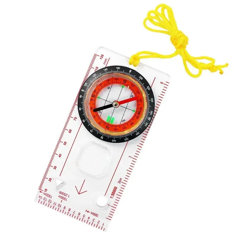 Reusable Outdoor Professional Portable Magnifying Compass with Ruler Scale – for Scout Hiking Camping and Orienteering Smooth