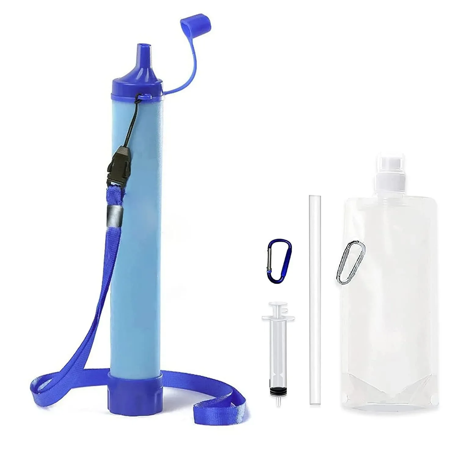 Reusable Portable Four-Stage Outdoor Water Purifier – Chemical- Filtration for Camping Hiking Emergency Survival Original Design