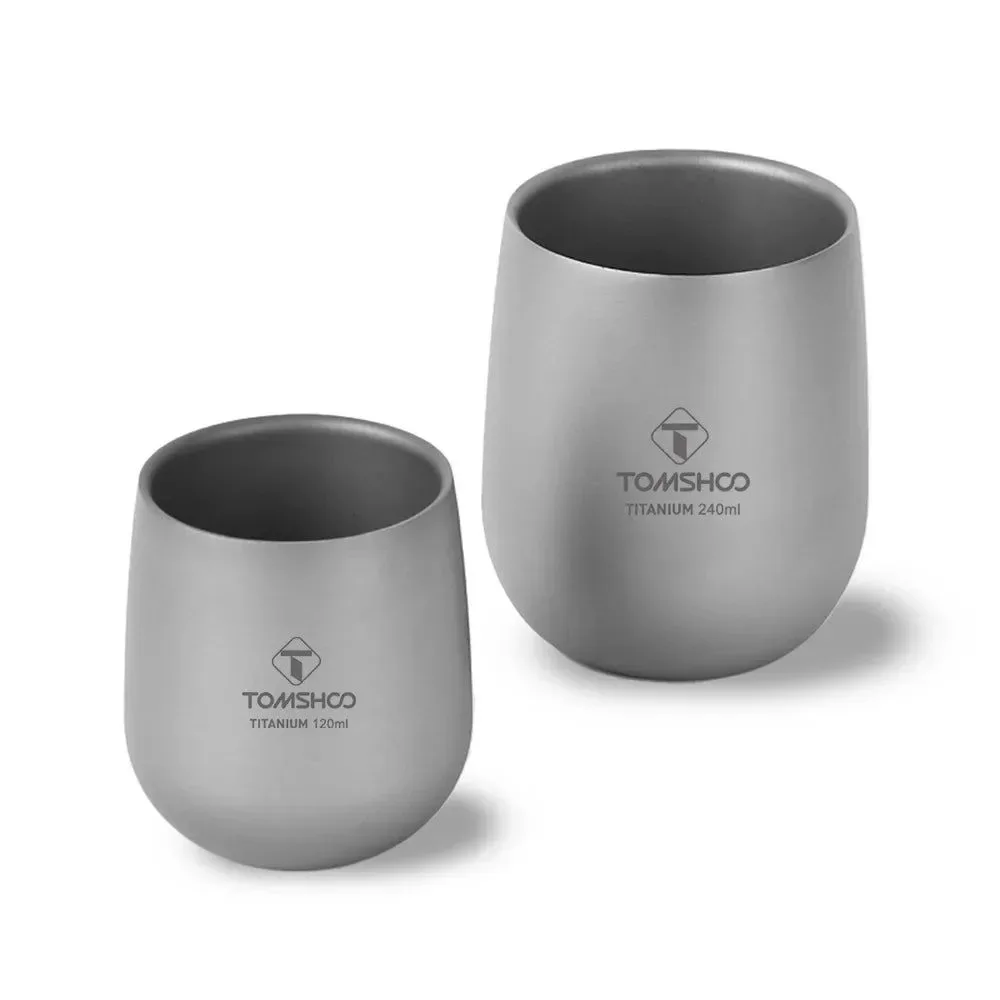 Consistent Titanium Insulated Double Wall Drink Cup for Outdoor Camping and Hiking Reliable