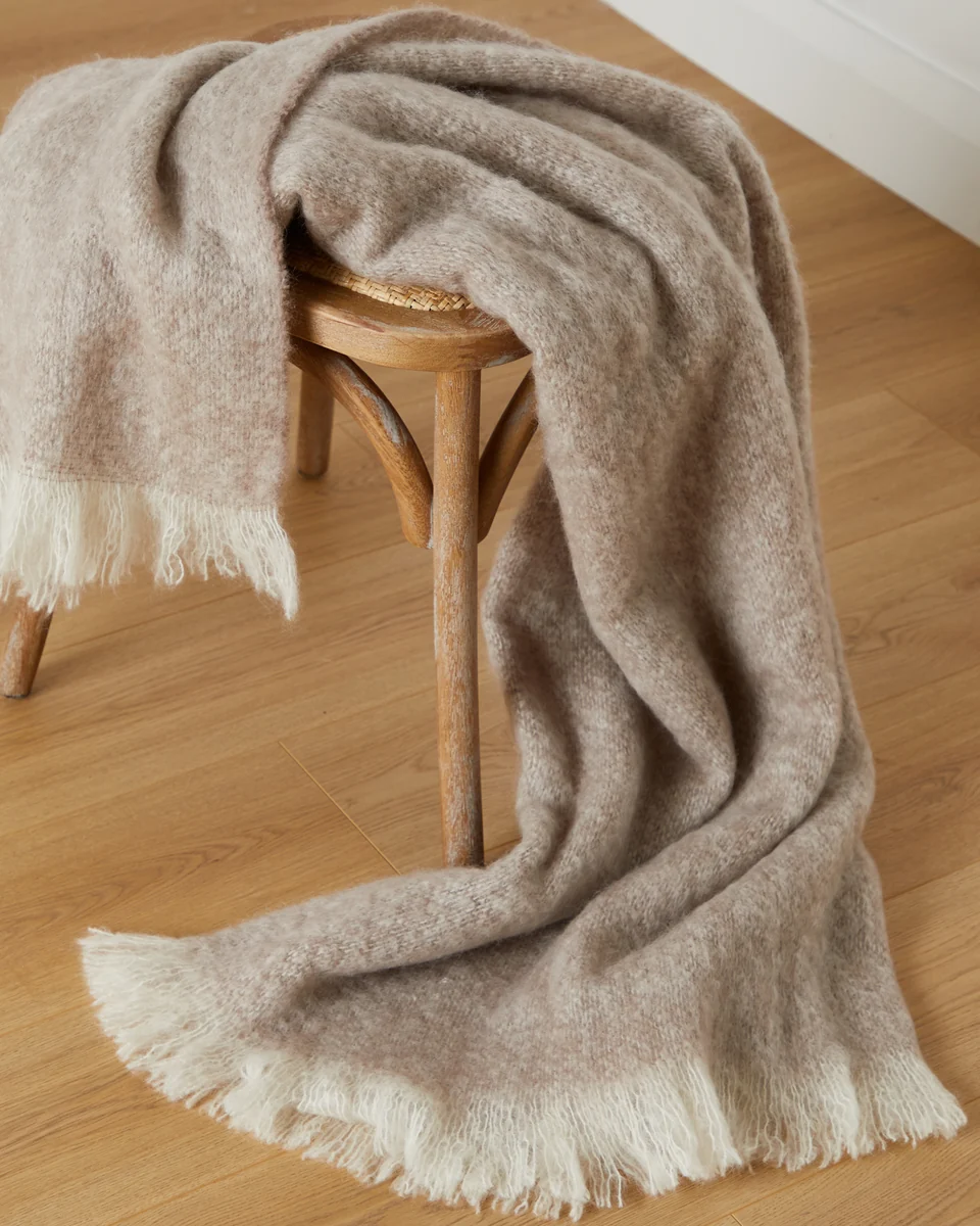 Traditional Foxford Errigal Mohair Throw Flexible