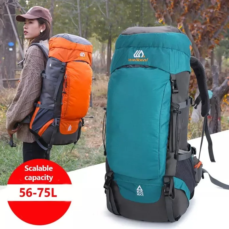 Convenient 65L Waterproof Camping Backpack – Large Capacity Outdoor Climbing and Hiking Bag for Mountaineering and Trekking Relaxed