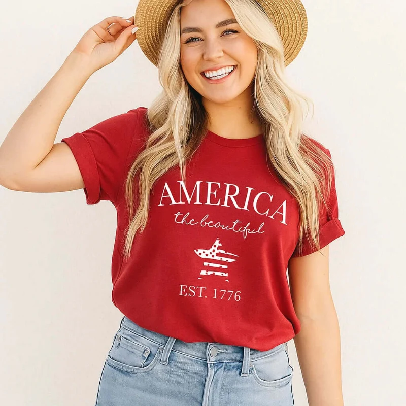 Clean America Patriotic Tee Fine