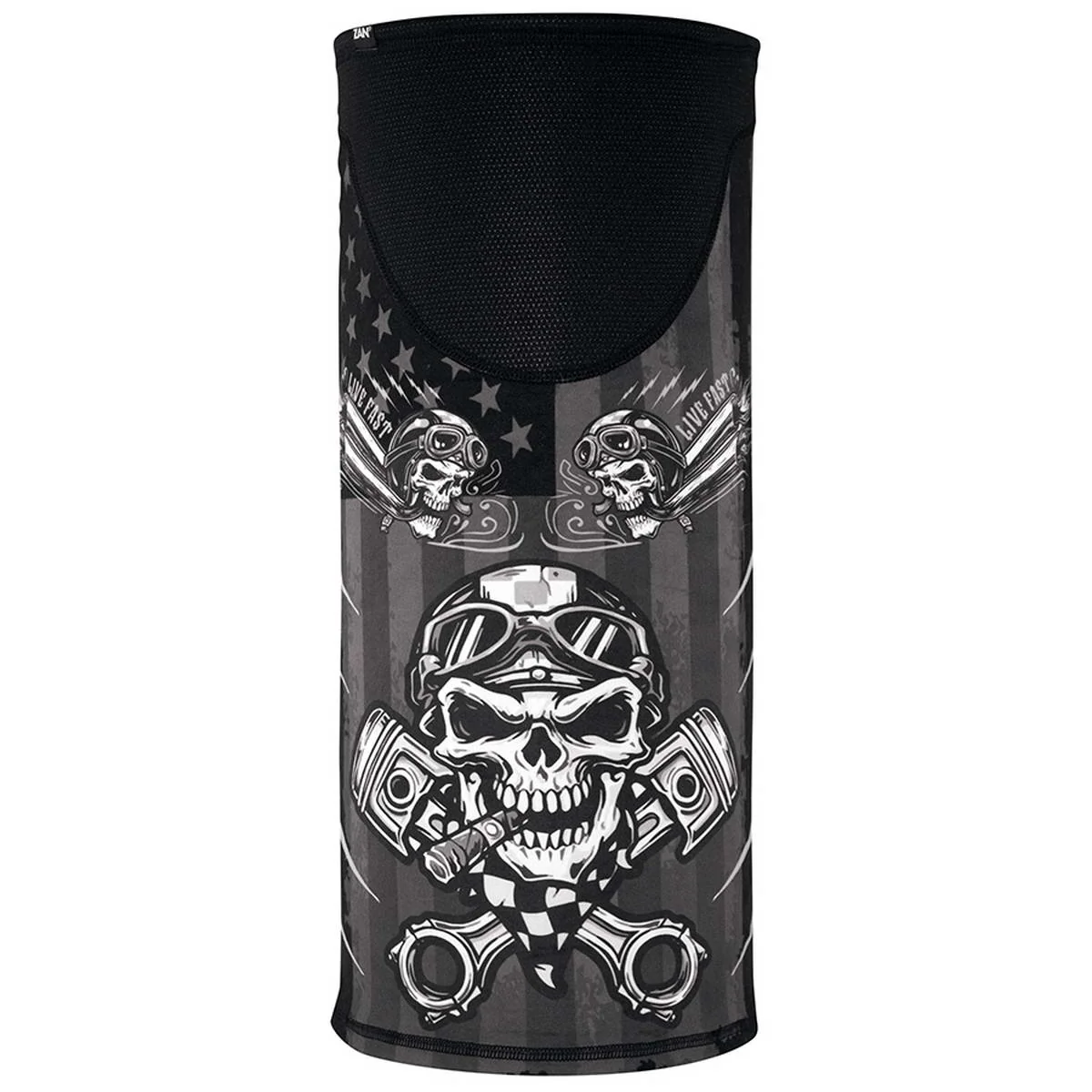 Pure ZanHeadgear TW712 Motley Tube Wind Proof SportFlex Series Biker Skull Dependable
